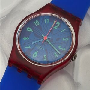 Swatch Watch - Blue/Red Lady model